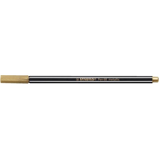 Popisovač, 1,4 mm, STABILO "Pen 68 metallic", zlatá