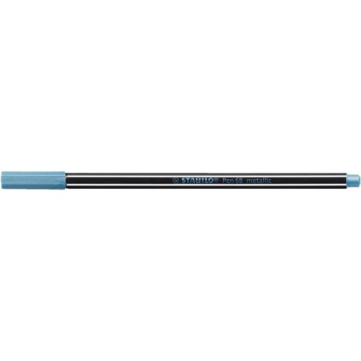 Popisovač, 1,4 mm, STABILO "Pen 68 metallic", metalická modrá