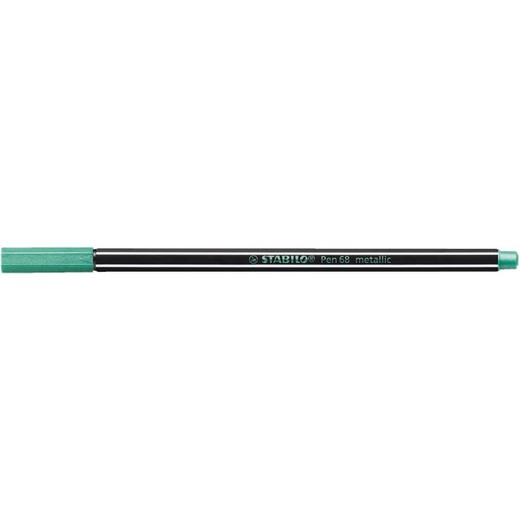 Popisovač, 1,4 mm, STABILO "Pen 68 metallic", metalická zelená