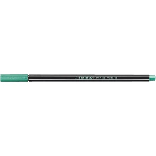 Popisovač, 1,4 mm, STABILO "Pen 68 metallic", metalická zelená