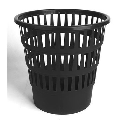 Odpadkový kôš, 15 l, VICTORIA FACILITY, zvislá mriežka, čierna