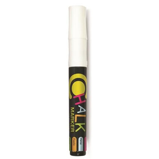 Kriedový popisovač, 2,5 mm, 1 ks/blister, FLEXOFFICE "Chalkmarker", biela