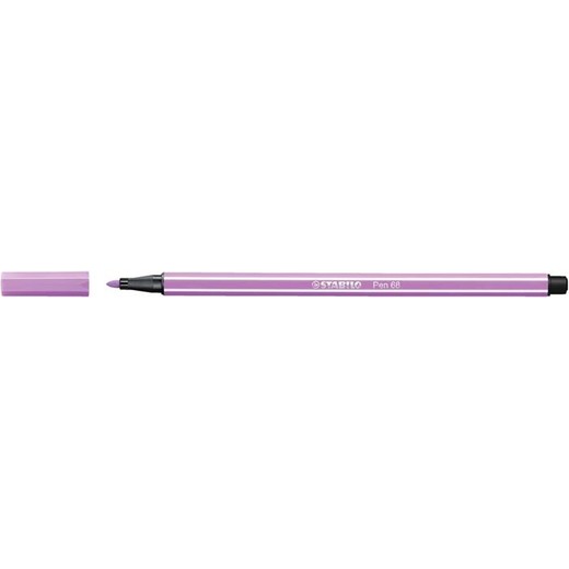 Popisovač, 1 mm, STABILO "Pen 68", pastelovo fialový
