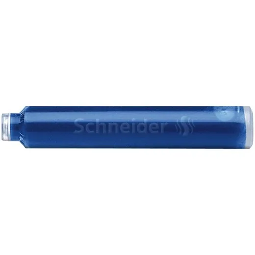 Náplň do plniacich pier, 6 ks, SCHNEIDER, kráľovská modrá