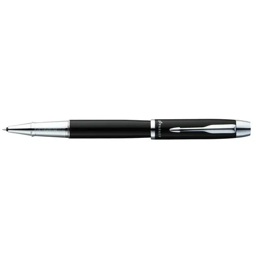 Roller, 0,5 mm, strieborný klip, čierne telo, PARKER "IM Royal", čierny