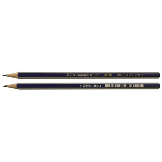 Grafitová ceruzka, B, šesťhranná, FABER-CASTELL "Goldfaber"