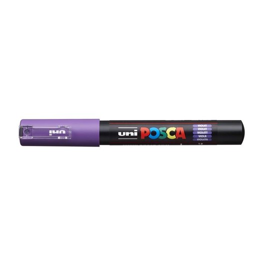 Dekoračný popisovač, 0,7-1,0 mm, UNI "Posca PC-1M", fialový