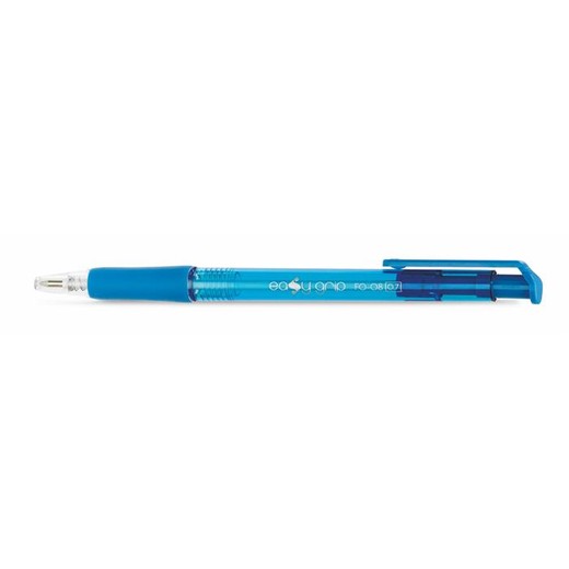 Guľôčkové pero, 0,4 mm, stláčací mechanizmus, FLEXOFFICE "EasyGrip", modré