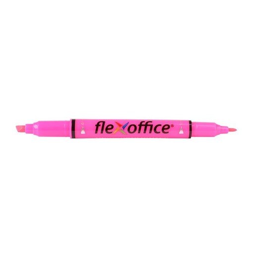 Zvýrazňovač, 1,0/4,0 mm, obojstranný, FLEXOFFICE "HL01", ružový