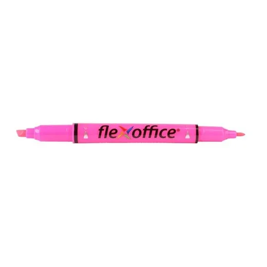Zvýrazňovač, 1,0/4,0 mm, obojstranný, FLEXOFFICE "HL01", ružový