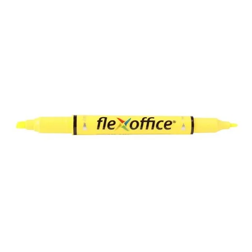 Zvýrazňovač, 1,0/4,0 mm, obojstranný, FLEXOFFICE "HL01", žltý