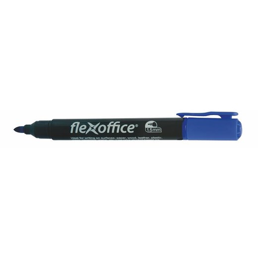 Permanentný popisovač, 1,5 mm, kužeľový, FLEXOFFICE "PM03", modrý