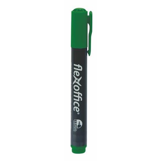 Permanentný popisovač, 1,5 mm, kužeľový, FLEXOFFICE "PM03", zelený