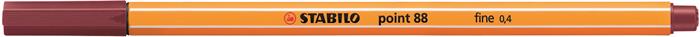 Liner, 0,4 mm, STABILO "Point 88", tmavočervený