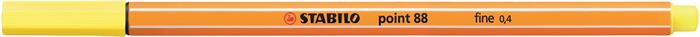Liner, 0,4 mm, STABILO "Point 88", citrónovo žltý