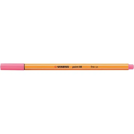 Liner, 0,4 mm, STABILO "Point 88", svetloružový