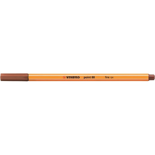 Liner, 0,4 mm, STABILO "Point 88", červeno hnedý