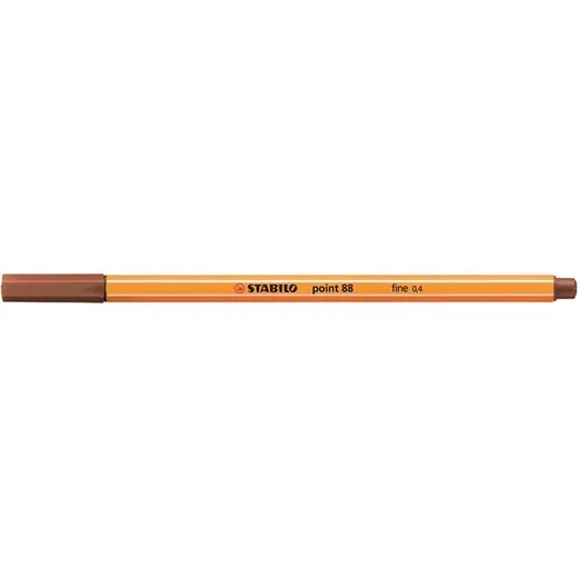 Liner, 0,4 mm, STABILO "Point 88", červeno hnedý