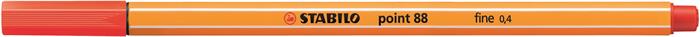 Liner, 0,4 mm, STABILO "Point 88", svetločervený