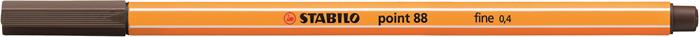 Liner, 0,4 mm, STABILO "Point 88", umbrový hnedý