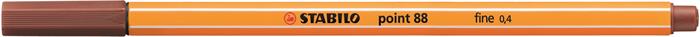 Liner, 0,4 mm, STABILO "Point 88", hnedo červený