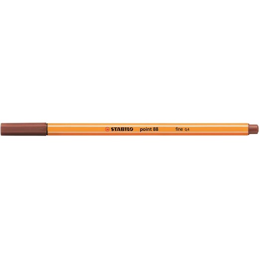 Liner, 0,4 mm, STABILO "Point 88", hnedo červený
