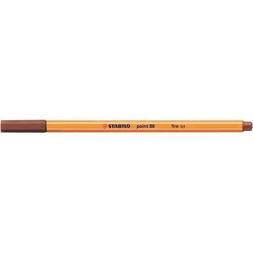 Liner, 0,4 mm, STABILO "Point 88", hnedo červený