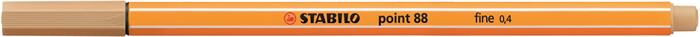 Liner, 0,4 mm, STABILO "Point 88", svetlý okrový