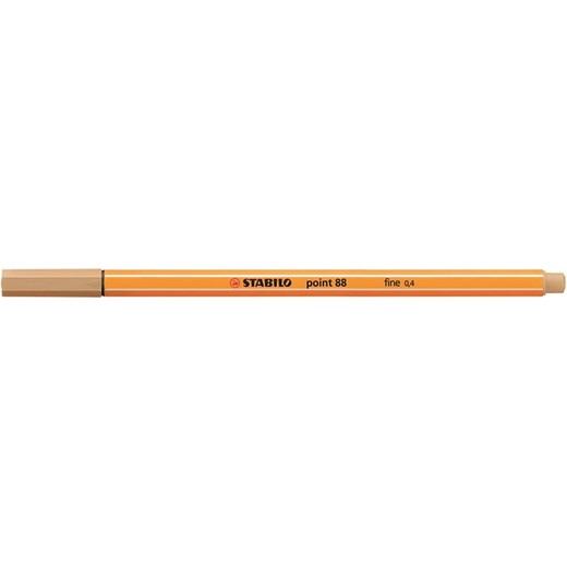 Liner, 0,4 mm, STABILO "Point 88", svetlý okrový