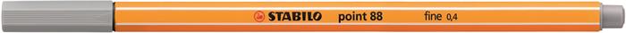 Liner, 0,4 mm, STABILO "Point 88", stredne ľadovo sivý