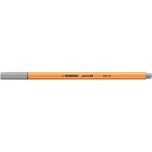 Liner, 0,4 mm, STABILO "Point 88", stredne ľadovo sivý