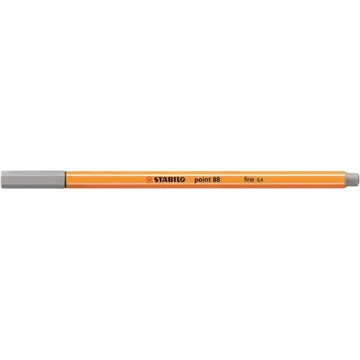 Liner, 0,4 mm, STABILO "Point 88", stredne ľadovo sivý