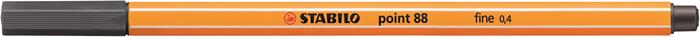 Liner, 0,4 mm, STABILO "Point 88", tmavý ľadovo sivý