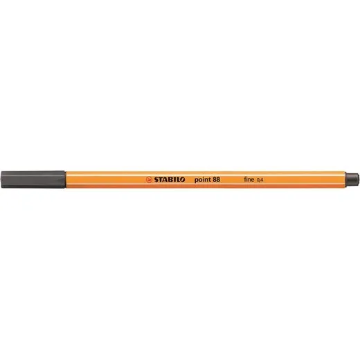 Liner, 0,4 mm, STABILO "Point 88", tmavý ľadovo sivý