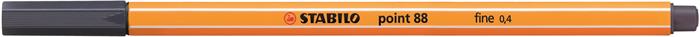 Liner, 0,4 mm, STABILO "Point 88", payne-sivý
