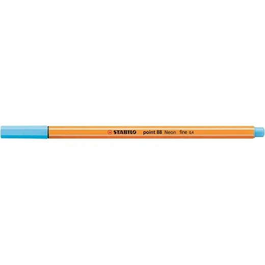 Liner, 0,4 mm, STABILO "Point 88", neónový modrý