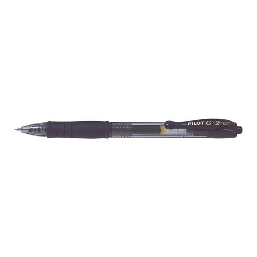 Gélové pero, 0,32 mm, stláčací mechanizmus, PILOT "G-2", atramentovo modré