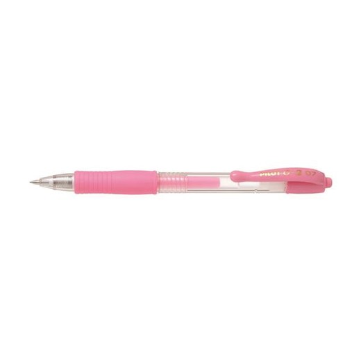 Gélové pero, 0,32 mm, stláčací mechanizmus, PILOT "G-2 Pastel", ružové