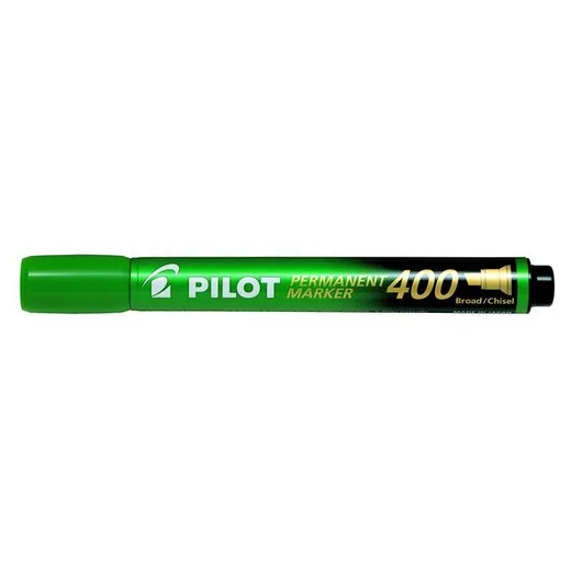 Permanentný popisovač, 1,5-4 mm, zrezaný, PILOT "Permanent Marker 400", zelený