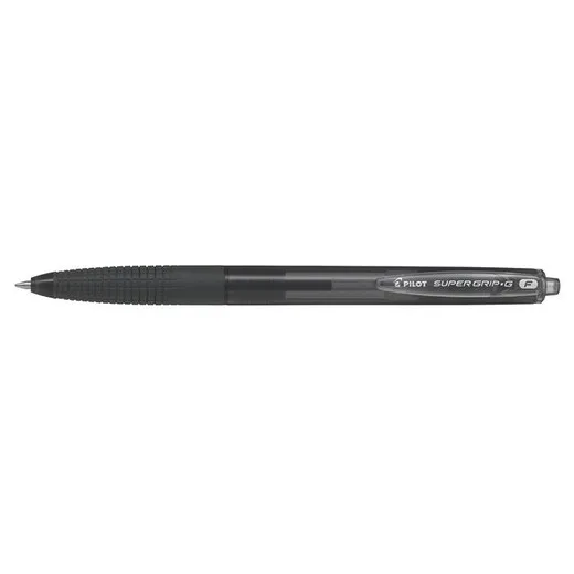 Guľôčkové pero, 0,22 mm, stláčací mechanizmus, PILOT "Super Grip G", čierne