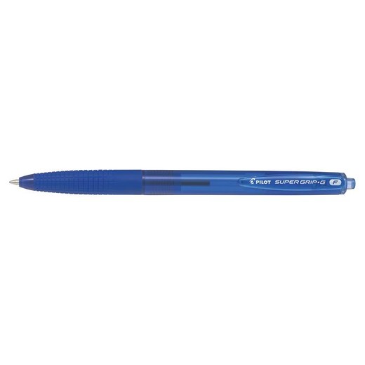 Guľôčkové pero, 0,22 mm, stláčací mechanizmus, PILOT "Super Grip G", modré