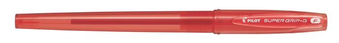 Guľôčkové pero, 0,22 mm, s vrchnákom, PILOT "Super Grip G", červené