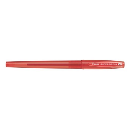 Guľôčkové pero, 0,22 mm, s vrchnákom, PILOT "Super Grip G", červené