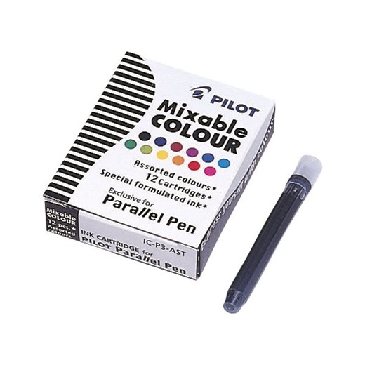 Náplň do plniacich, PILOT "Parallel Pen", 12 rôznych farieb