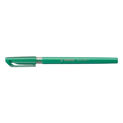 Guľôčkové pero, 0,38 mm, s vrchnákom, STABILO "Excel", zelené