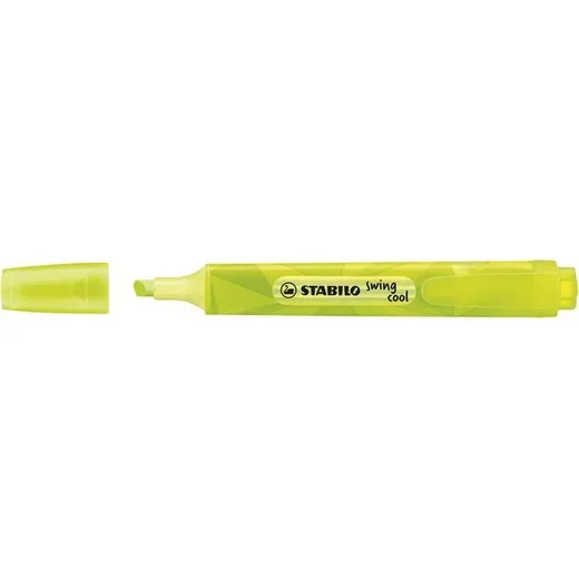 Zvýrazňovač, 1-4 mm, STABILO "Swing Cool", žltý
