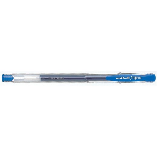 Gélové pero, 0,3 mm, s vrchnákom, UNI "UM-100 Signo Micro", modré