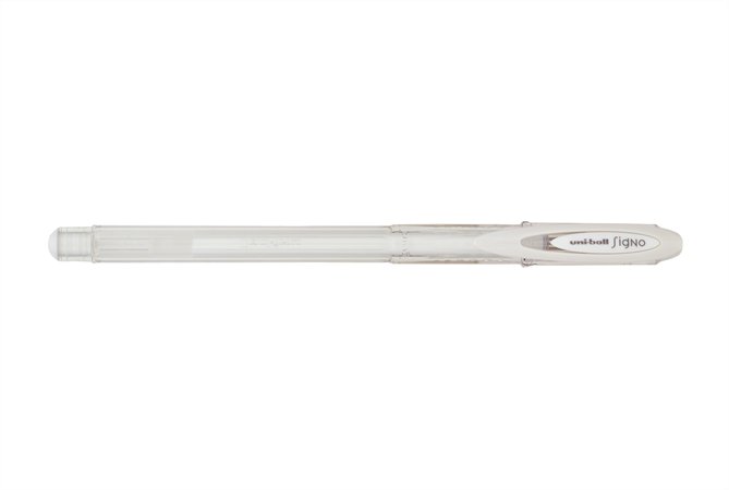 Gélové pero, 0,4 mm, s vrchnákom, UNI "UM-120", biele