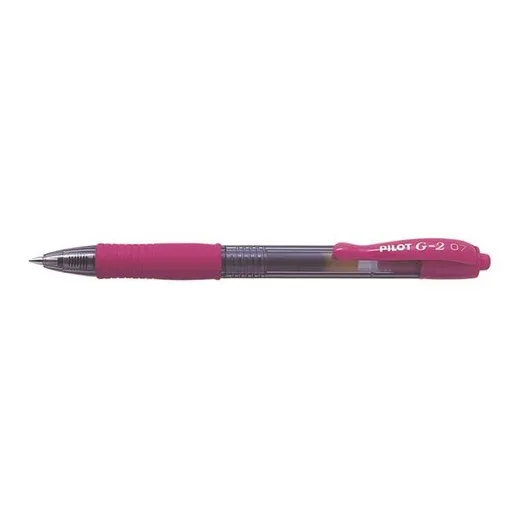 Gélové pero, 0,32 mm, stláčací mechanizmus, PILOT "G-2", ružové