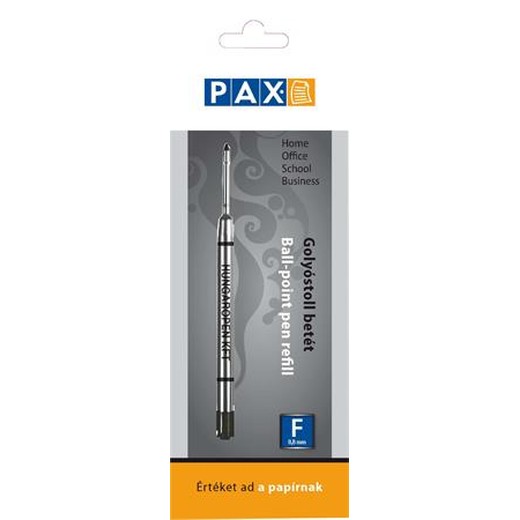 Náplň do guľôčkového pera, 0,8 mm, PAX, čierna